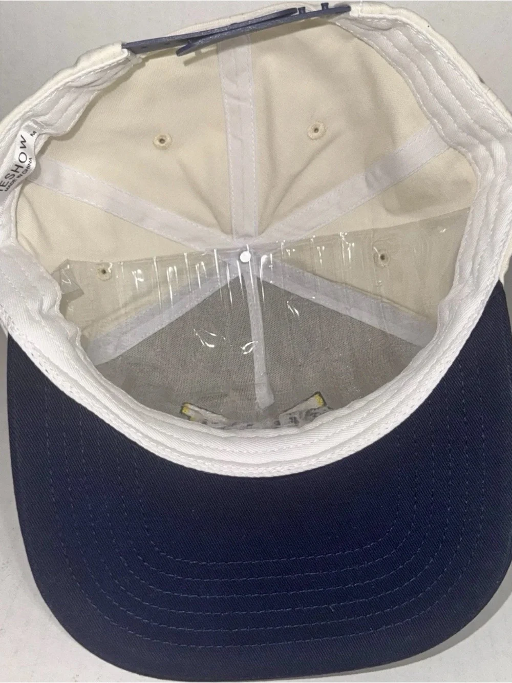 Vintage Michigan Wolverines Spellout Block M Two Tone Deadstock Snapback Hat